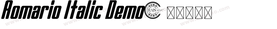 Romario Italic Demo字体转换